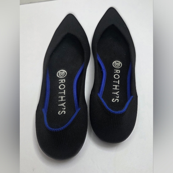 ROTHY'S The Point Black Knit Ballet Flat Size Women's Size 6 - Picture 6 of 6